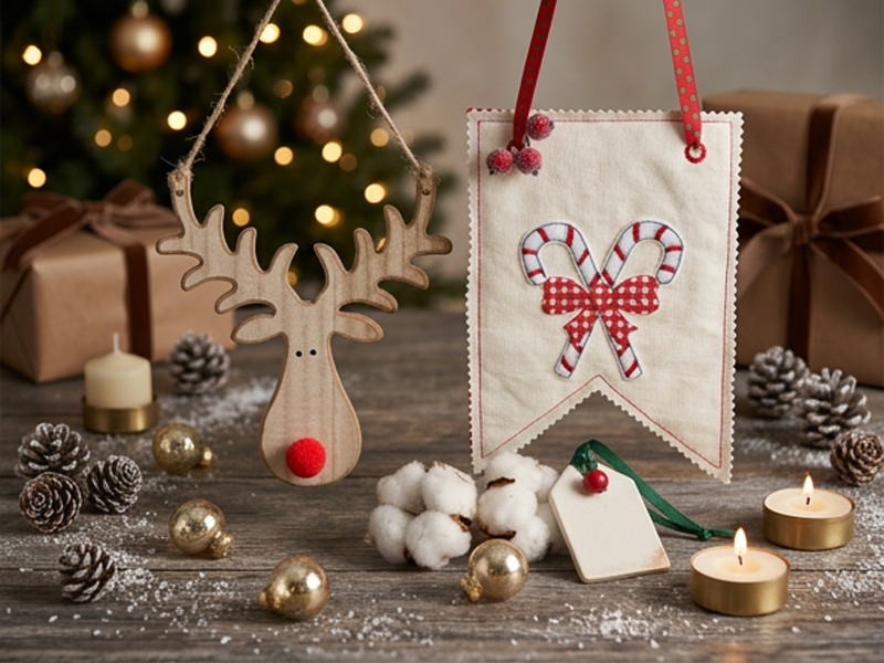 Preview: Weihnachten Tannen Set - doodle Stickdatei